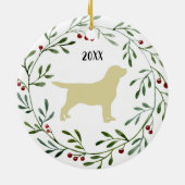 Gele Labrador Retriever - Eend honden - Gele Lab Keramisch Ornament (Achterkant)