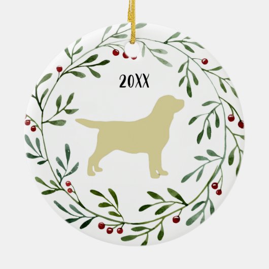 Gele Labrador Retriever - Eend honden - Gele Lab Keramisch Ornament (Achterkant)