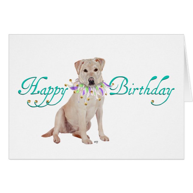 Gele Labrador Retriever Feest (Voorkant Horizontaal)