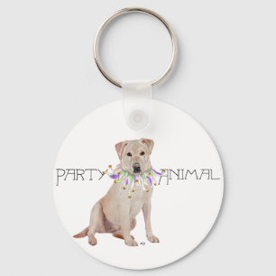 Gele Labrador Retriever Feest Sleutelhanger