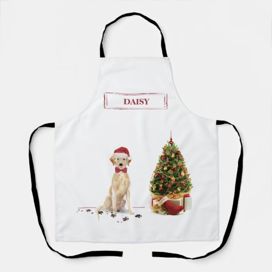 Gele labrador Retriever Funny Kersthond Schort (Voorkant)