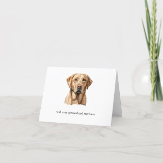 Gele Labrador Retriever gevouwen briefkaart