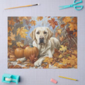 Gele Labrador Retriever Herfst Decoupage Tissuepapier (Craft)