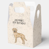 Gele Labrador Retriever Hond Custom Kids Verjaarda Bedankdoosjes (Geopend)