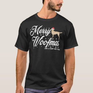 Gele Labrador Retriever Hond Kerstmis Vrolijk Hout T-shirt