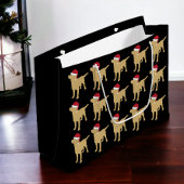 Gele labrador Retriever in Red Santa Hat Groot Cadeauzakje
