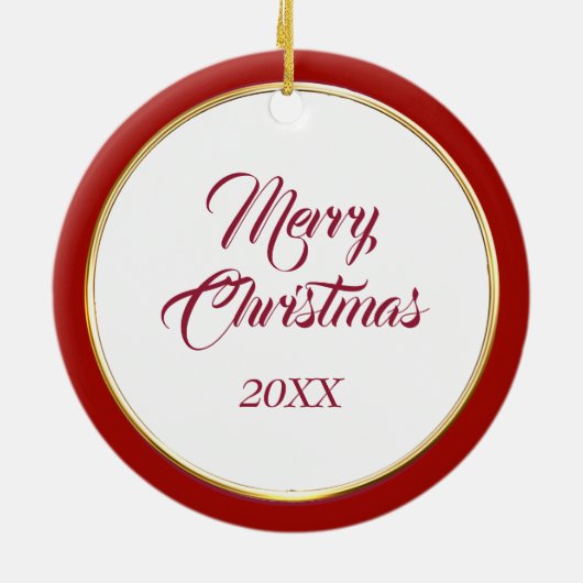 Gele Labrador Retriever Kerstboom Decor Keramisch Ornament (Achterkant)