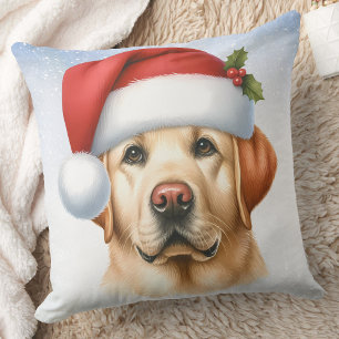 Gele Labrador Retriever Kerstman Hond Kussen