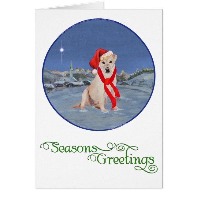 Gele Labrador Retriever Kerstmis (Voorkant)