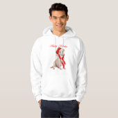 Gele Labrador Retriever Kerstmis Hoodie (Voorkant volledig)