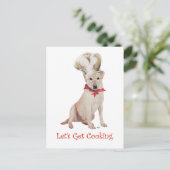 Gele Labrador Retriever Koken Briefkaart (Staand voorkant)