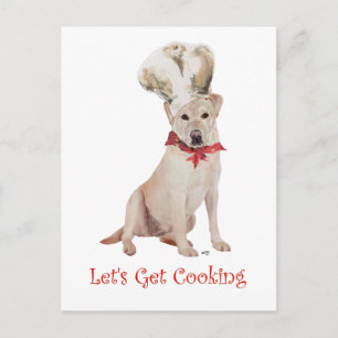 Gele Labrador Retriever Koken Briefkaart