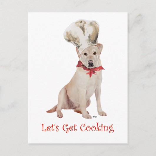Gele Labrador Retriever Koken Briefkaart (Voorkant)