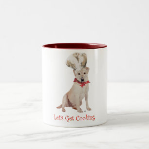 Gele Labrador Retriever Koken Tweekleurige Koffiemok
