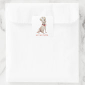 Gele Labrador Retriever Koken Vierkante Sticker (Tas)