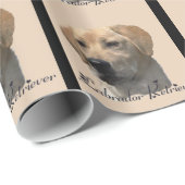 Gele Labrador Retriever Kunstcadeaus Cadeaupapier (Rol Hoek)