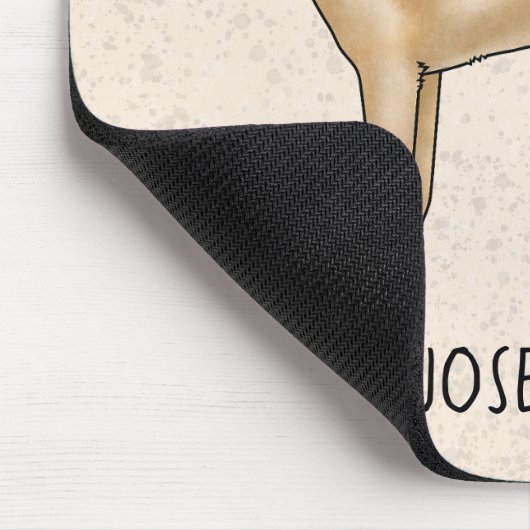 Gele Labrador Retriever Lab Hond en aangepaste naa Muismat (Hoek)