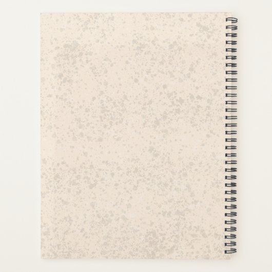 Gele Labrador Retriever Lab hond en aangepaste tek Planner (Achterkant)