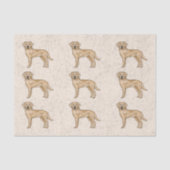 Gele Labrador Retriever Lab Hond Print Patroon Tissuepapier (Voorkant)