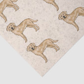 Gele Labrador Retriever Lab Hond Print Patroon Tissuepapier (Detail)