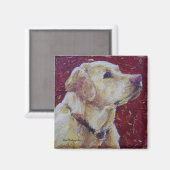 Gele Labrador Retriever Magnet (Voorkant / Achterkant)