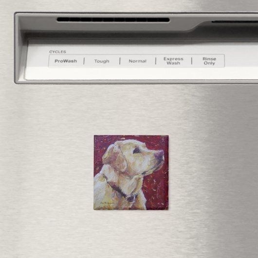 Gele Labrador Retriever Magnet (Insitu (Vaatwasser))