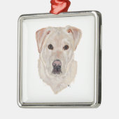 Gele Labrador Retriever Metalen Ornament (Links)