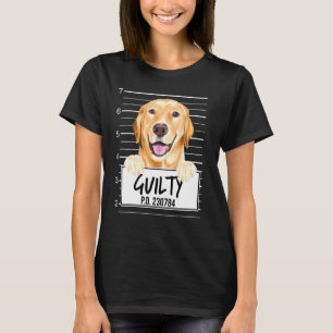 Gele labrador Retriever Mugshot Guilty Dog T-shirt
