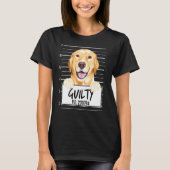 Gele labrador Retriever Mugshot Guilty Dog T-shirt (Voorkant)