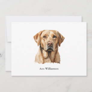 Gele Labrador Retriever Notitiekaart Kaart