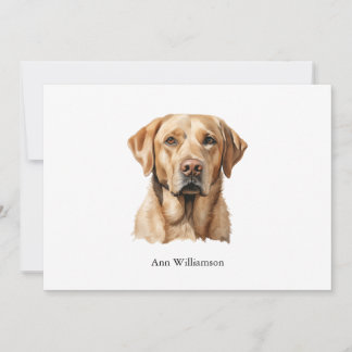 Gele Labrador Retriever Notitiekaart Kaart
