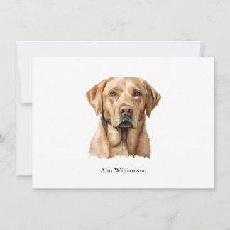 Gele Labrador Retriever Notitiekaart Kaart
