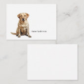 Gele Labrador Retriever Notitiekaart Notitiekaartje (Voorkant / Achterkant)