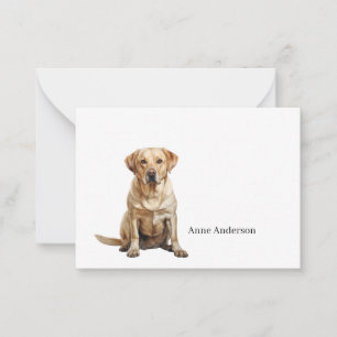 Gele Labrador Retriever Notitiekaart Notitiekaartje