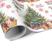 Gele Labrador Retriever Onder de Boom Cadeaupapier (Rol Hoek)