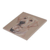Gele labrador Retriever Pet Dog Art keramische teg Tegeltje (Zijkant)