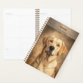 Gele Labrador Retriever Portret Persoonlijk Jaarli Planner (Display)