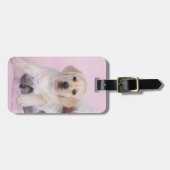 Gele labrador retriever puppy bagagelabel (Voorkant horizontaal)