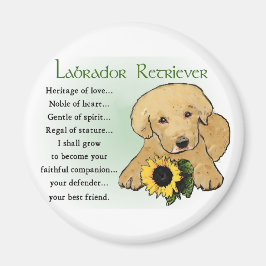 Gele Labrador Retriever Puppy Gifts Magneet