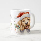 Gele Labrador Retriever Puppy Hond Kerstmis Grote Koffiekop (Voorkant rechts)