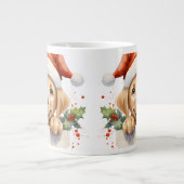 Gele Labrador Retriever Puppy Hond Kerstmis Grote Koffiekop (Voorkant)