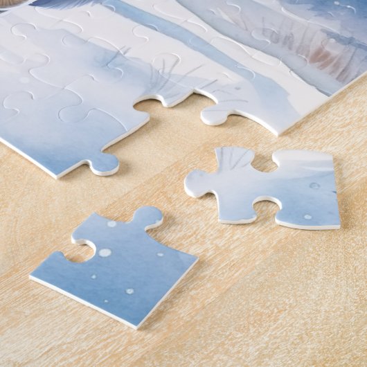 Gele Labrador Retriever Puppy Hond Kerstmis Legpuzzel (Zijkant)