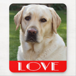 Gele Labrador Retriever Puppy Hond Love Muismat