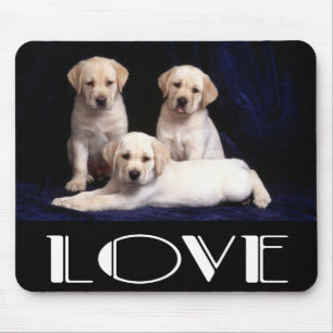 Gele Labrador Retriever Puppy Hondenliefde Muismat