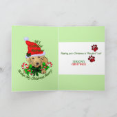 Gele Labrador Retriever Puppy kerstcadeaus Feestdagen Kaart (Binnen)