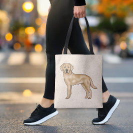 Gele Labrador Retriever Schattige Cartoon Hond Bei Tote Bag