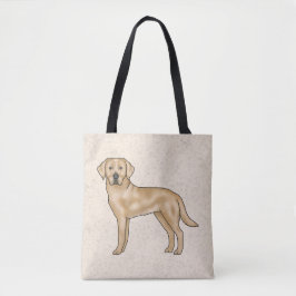 Gele Labrador Retriever Schattige Cartoon Hond Bei Tote Bag