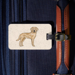 Gele Labrador Retriever Schattige Cartoon Lab Hond Bagagelabel