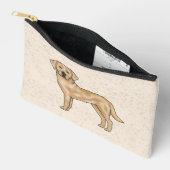 Gele Labrador Retriever Schattige Cartoon Lab Hond Etui (Open)