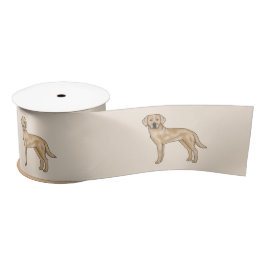 Gele Labrador Retriever Schattige Cartoon Lab Hond Satijnen Lint